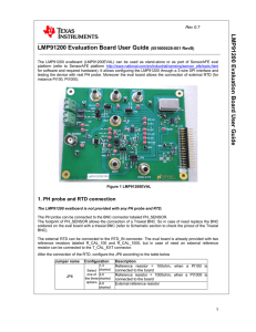 LMP91200 Sensor AFE Evaluation Board User`s