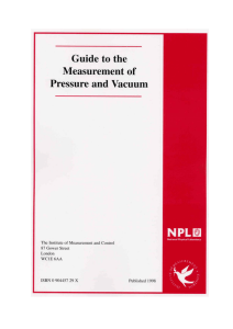 Guide to the Measurement of Pressure and Vacuum
