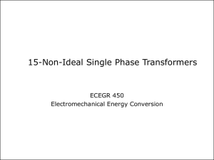 15-Non-Ideal Single Phase Transformers