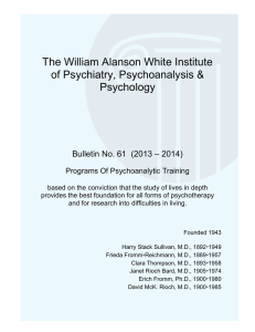 The William Alanson White Institute of Psychiatry, Psychoanalysis