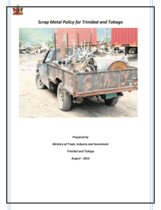 Scrap Metal Policy for Trinidad and Tobago