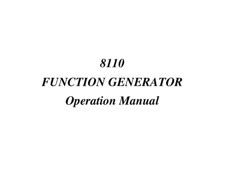 8110-function-generator