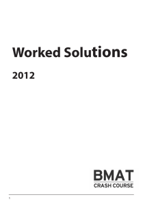 Worked Solutions - 6med BMAT Crash Course