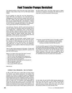 Fuel Transfer Pumps Revisited