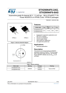 Automotive-grade N-channel 40 V, 1.3 m typ., 180 A STripFET™ F6
