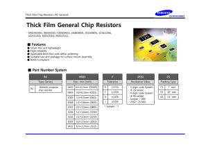 Thick Film General Chip Resistors