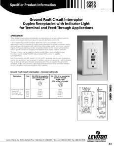 Ground Fault Circuit Interrupter Duplex Receptacles with Indicator
