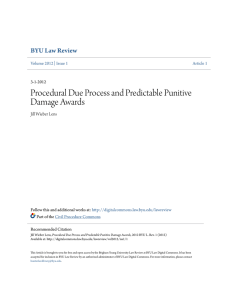 Procedural Due Process and Predictable Punitive Damage Awards