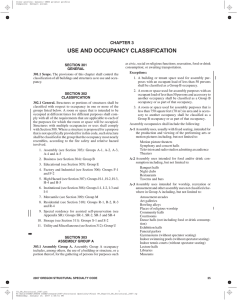 Chapter 3 - Use and Occupancy Classification