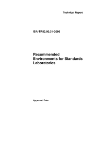 Recommended Environments for Standards Laboratories