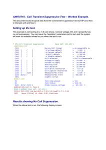 AN070710 : Coil Transient Suppression Test – Worked Example