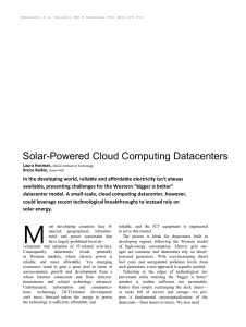 Solar-Powered Cloud Computing Datacenters