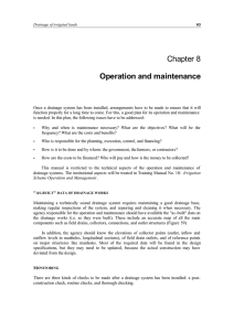 Chapter 8 Operation and maintenance