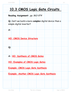 10.3 CMOS Logic Gate Circuits