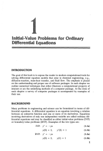 Initlal..Value Problems for Ordinary Differential Equations