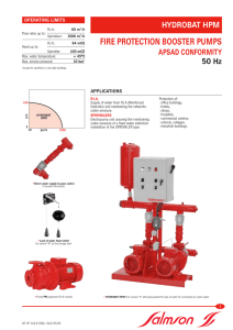 fire protection booster pumps