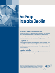 Fire Pump Inspection Checklist