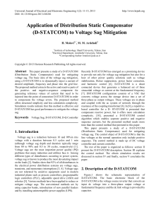 Application of Distribution Static Compensator (D