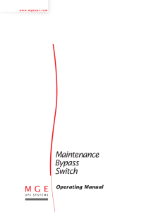 Maintenance Bypass Switch