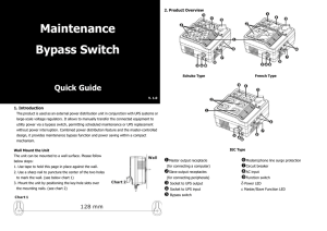 Maintenance Bypass Switch