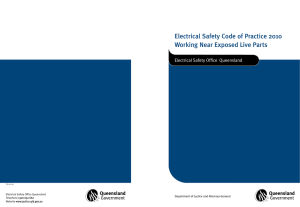 Electrical Safety Code of Practice 2010 Working Near Exposed Live