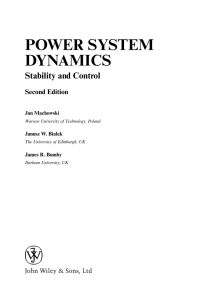 power system dynamics