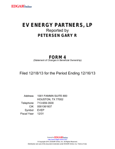 FORM 4 - EV Energy Partners, LP