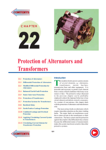 Protection of Alternators and Transformers