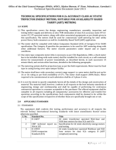 TECHNICAL SPECIFICATIONS FOR 0.2s ACCURACY CLASS AC