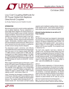 Low Cost Coupling Methods for RF Power Detectors Replace