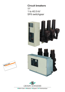 Circuit breakers SF 1 to 40.5 kV SF6 switchgear