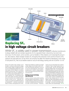 replacing SF6 in high voltage circuit breakers