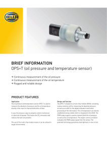 BRIEF INFORMATION OPS+T (oil pressure and temperature sensor)