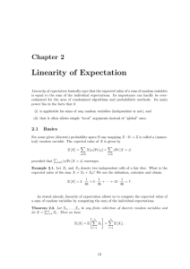 Linearity of Expectation