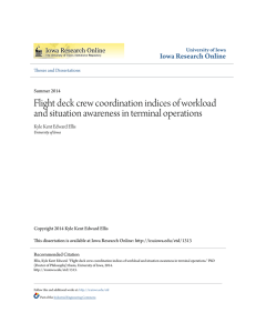 Flight deck crew coordination indices of workload and situation