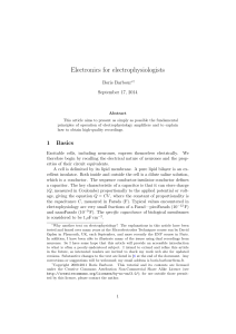 Electronics for electrophysiologists