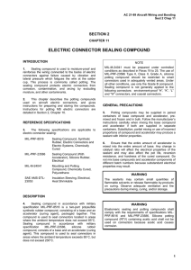 ELECTRIC CONNECTOR SEALING COMPOUND