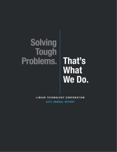 Solving Tough Problems. That`s What We Do.