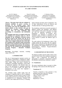 OVERVOLTAGES DUE TO CAPACITORS BANK SWITCHING