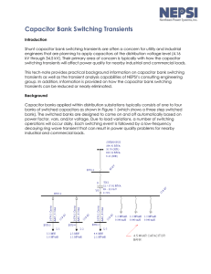 Power Capacitor Bank Switching Transients