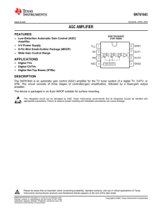 AGC AMPLIFIER - Texas Instruments