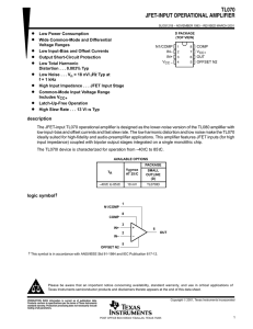 JFET-Input Operational Amplifier (Rev. B)