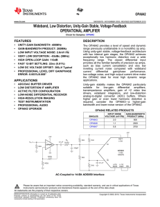 Wideband Low Distortion Unity-Gain Stable Voltage