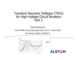 Transient Recovery Voltages (TRVs) for High