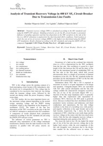 Analysis of Transient Recovery Voltage in 400 kV SF6 Circuit