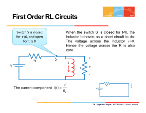 First Order RL Circuits