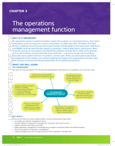 The operations management function