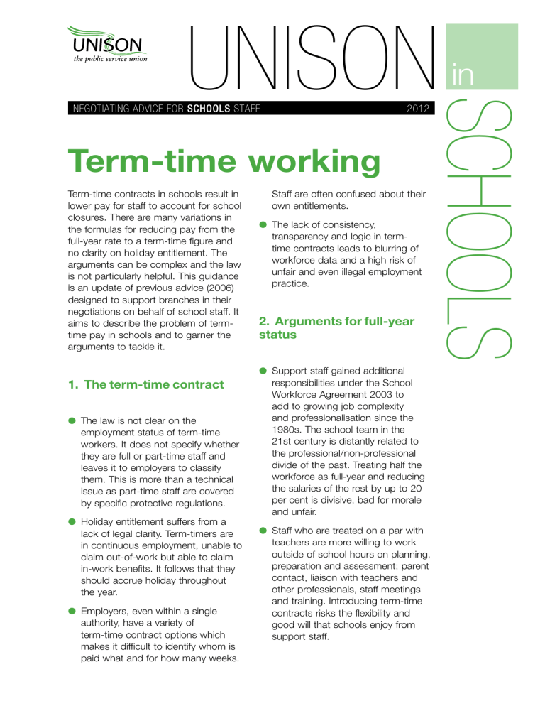 What Is A Term Time Contract