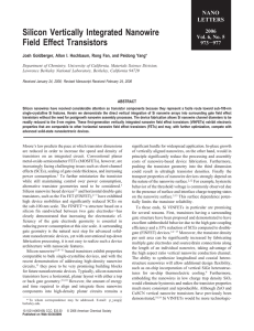 Silicon Vertically Integrated Nanowire Field Effect Transistors