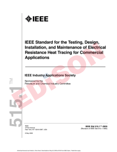 IEEE Standard for the Testing, Design, Installation, and